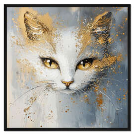 Gerahmter Kunstdruck Weißgold