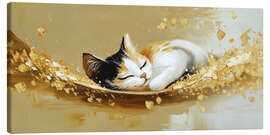 Tableau sur toile Golden purr