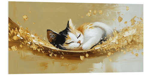 Foam board print Golden purr