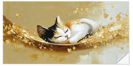Wall sticker Golden purr