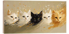 Tableau en bois Purrfectly Adorable - DejaReve
