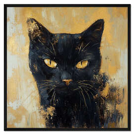 Gerahmter Kunstdruck Black Gold
