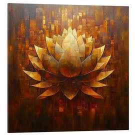 Akrylglastavla Blooming Lotus - DejaReve