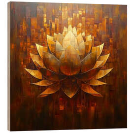Obraz na drewnie Blooming Lotus - DejaReve