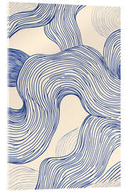 Acrylglasbild Fließendes Linienkunstmuster