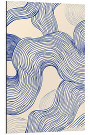 Alubild Fließendes Linienkunstmuster