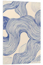 Hartschaumbild Fließendes Linienkunstmuster