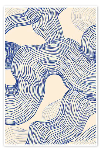 Poster Flowing Line Art Pattern