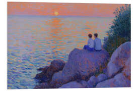 Hartschaumbild Abendlicht am Meer