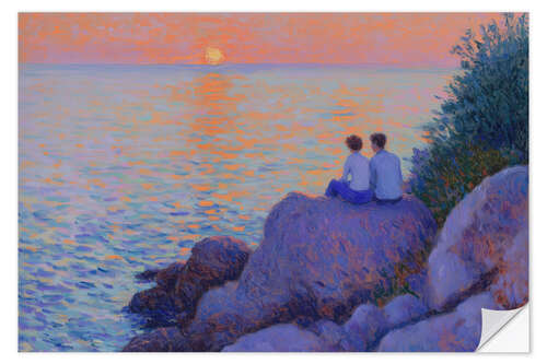 Wandsticker Abendlicht am Meer