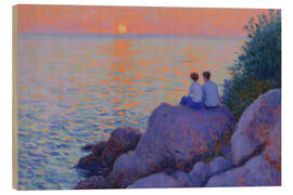 Tableau en bois Evening Light by the Sea - Felipe Hora