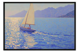 Gerahmter Kunstdruck Segeln in den Horizont