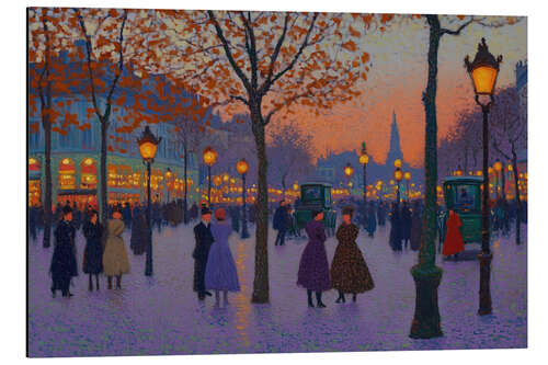 Obraz na aluminium Evening Lights on the Boulevard