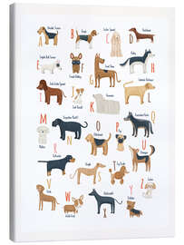 Obraz na płótnie Dog Breed Alphabet