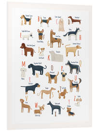 Foam board print Dog Breed Alphabet