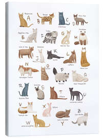 Lienzo Cats Alphabet For Cat Lovers