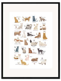 Framed art print Cats Alphabet For Cat Lovers - Marta Munte