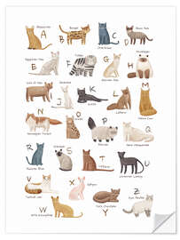 Wall sticker Cats Alphabet For Cat Lovers - Marta Munte