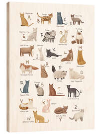 Puutaulu Cats Alphabet For Cat Lovers