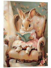 Akrylbillede Easter Bunny Reading Book