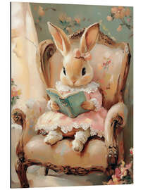 Alumiinitaulu Easter Bunny Reading Book