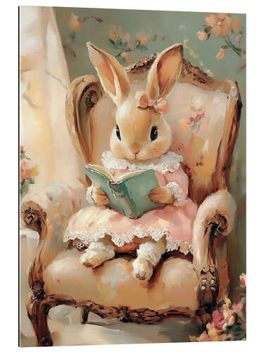 Galleriprint Easter Bunny Reading Book
