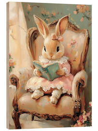 Trätavla Easter Bunny Reading Book - TAlex