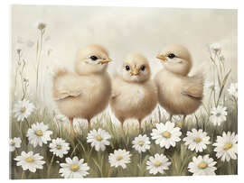 Quadro em acrílico Vintage Easter Chicks - TAlex