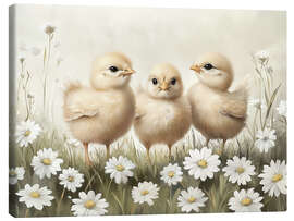 Quadro em tela Vintage Easter Chicks - TAlex