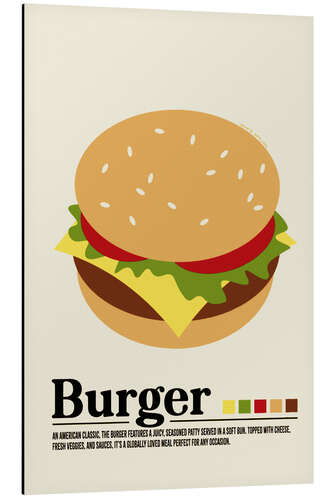 Aluminium print Burger