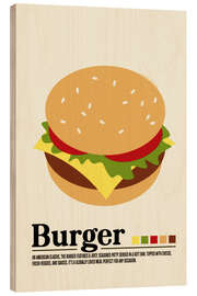 Trätavla Burger