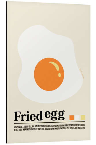 Aluminium print Fried egg