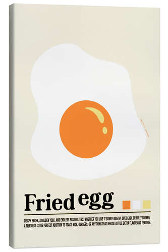 Canvastavla Fried egg