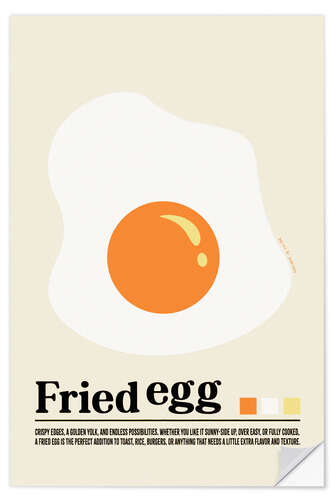 Naklejka na ścianę Fried egg