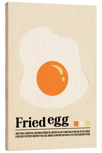 Trätavla Fried egg