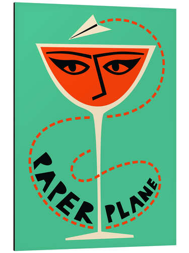 Aluminium print Paper Plane Cocktail