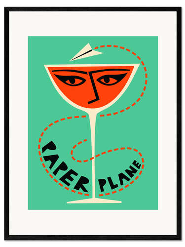 Framed art print Paper Plane Cocktail