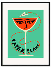 Framed art print Paper Plane Cocktail