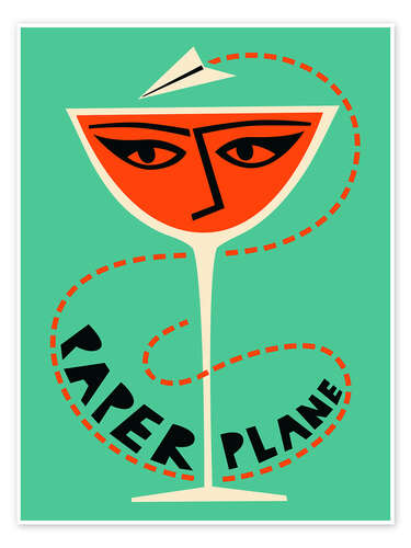 Poster Paper Plane Cocktail