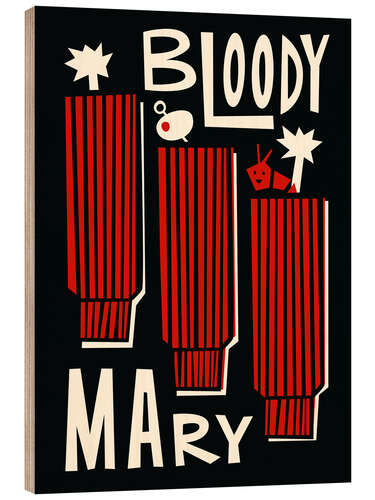 Print på træ Bloody Mary