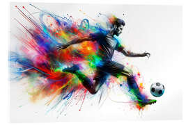 Acrylglasbild Fußballspieler in Aktion