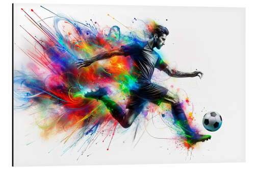 Aluminium print Football player in action