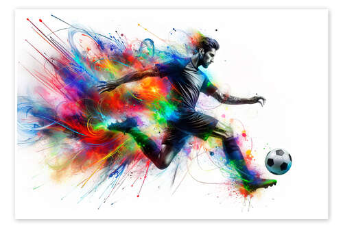Plakat Football player in action