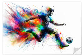 Muursticker Football player in action