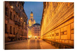 Holzbild Altstadt Dresden mit Frauenkirche - Oliver Henze