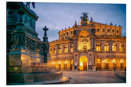 Alubild Dresden Semperoper am Abend - Oliver Henze