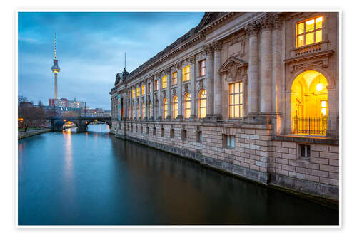 Plakat TV Tower and Bode Museum in Berlin