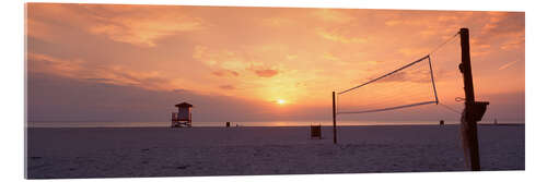 Acrylic print Sunset over a beach, Venice Beach, Florida