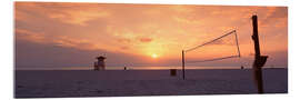 Acrylic print Sunset over a beach, Venice Beach, Florida