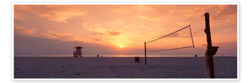 Poster Sunset over a beach, Venice Beach, Florida